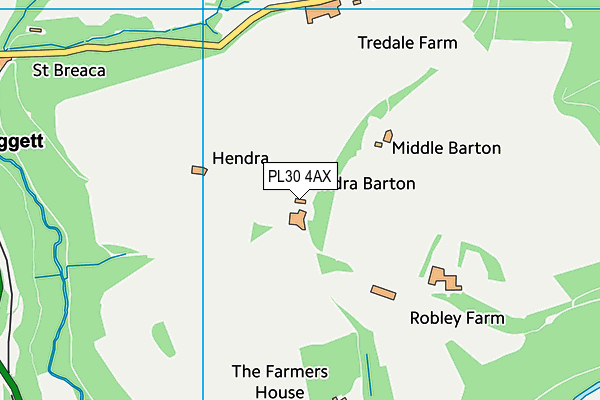 PL30 4AX map - OS VectorMap District (Ordnance Survey)