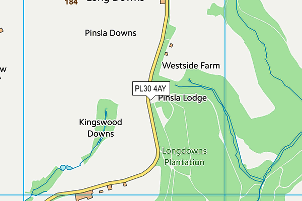 PL30 4AY map - OS VectorMap District (Ordnance Survey)