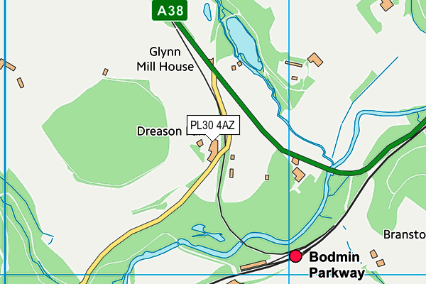 PL30 4AZ map - OS VectorMap District (Ordnance Survey)