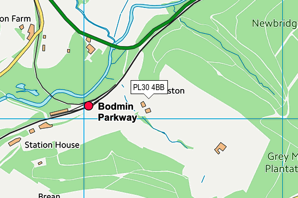 PL30 4BB map - OS VectorMap District (Ordnance Survey)