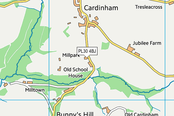 PL30 4BJ map - OS VectorMap District (Ordnance Survey)