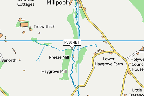 PL30 4BT map - OS VectorMap District (Ordnance Survey)