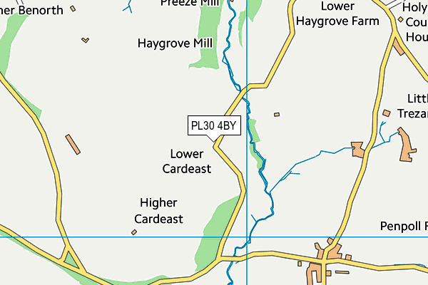 PL30 4BY map - OS VectorMap District (Ordnance Survey)