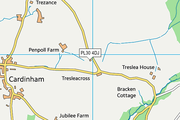 PL30 4DJ map - OS VectorMap District (Ordnance Survey)