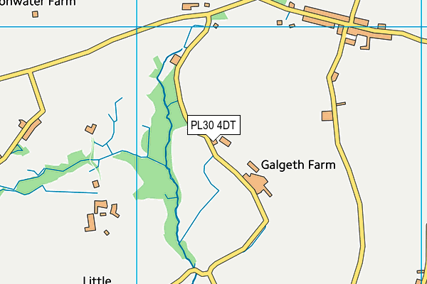 PL30 4DT map - OS VectorMap District (Ordnance Survey)