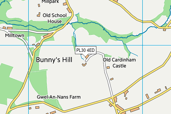 PL30 4ED map - OS VectorMap District (Ordnance Survey)