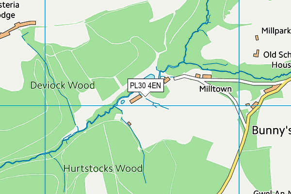 PL30 4EN map - OS VectorMap District (Ordnance Survey)