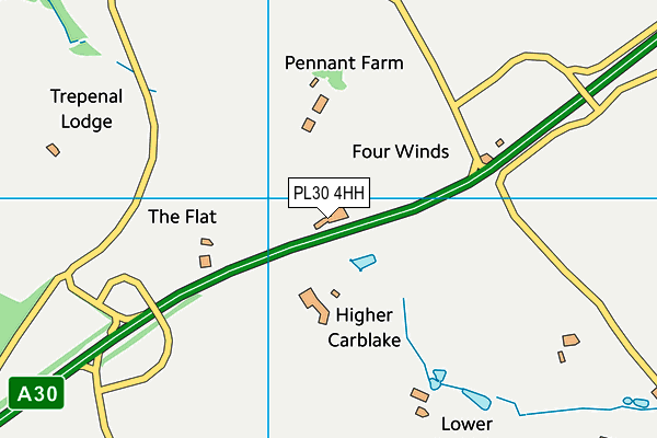 PL30 4HH map - OS VectorMap District (Ordnance Survey)