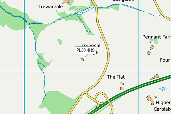 PL30 4HS map - OS VectorMap District (Ordnance Survey)