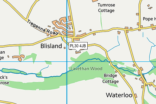 PL30 4JB map - OS VectorMap District (Ordnance Survey)