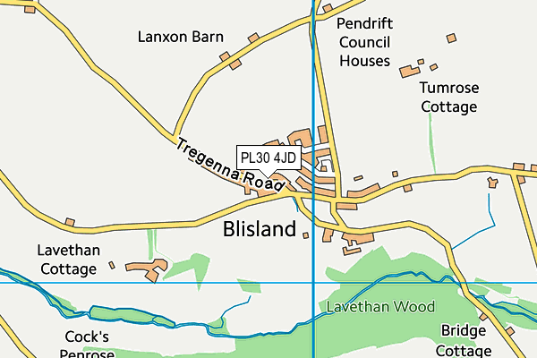 PL30 4JD map - OS VectorMap District (Ordnance Survey)