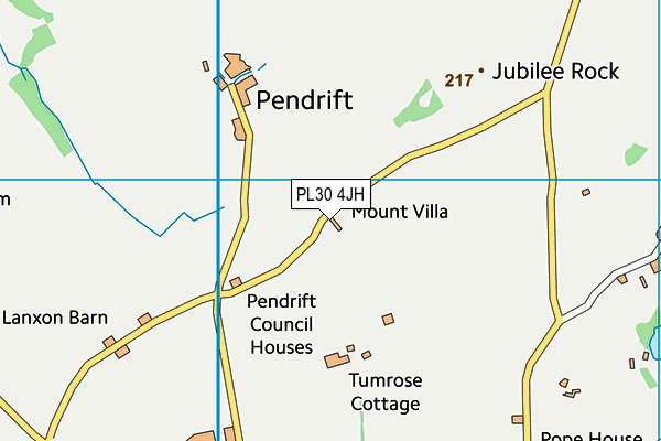 PL30 4JH map - OS VectorMap District (Ordnance Survey)