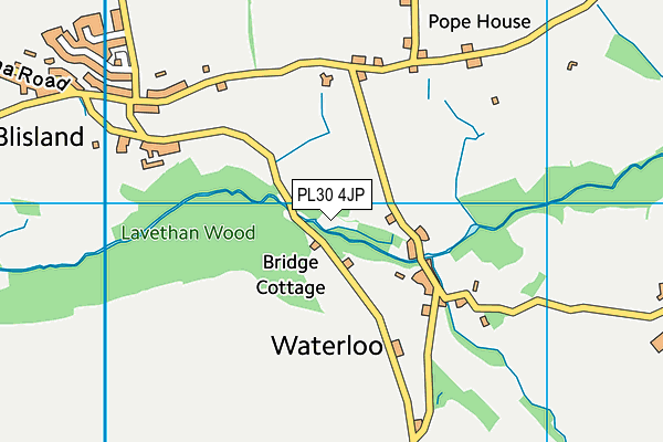 PL30 4JP map - OS VectorMap District (Ordnance Survey)