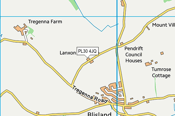 PL30 4JQ map - OS VectorMap District (Ordnance Survey)