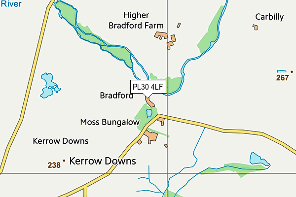 PL30 4LF map - OS VectorMap District (Ordnance Survey)