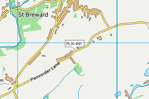 Brake Parc map (PL30 4NY) - OS VectorMap District (Ordnance Survey)