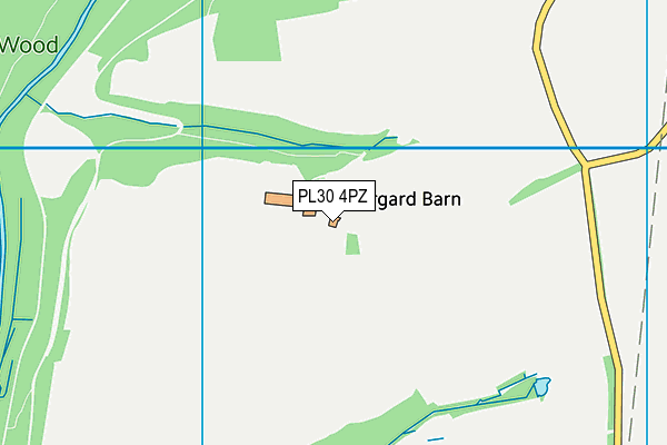 PL30 4PZ map - OS VectorMap District (Ordnance Survey)