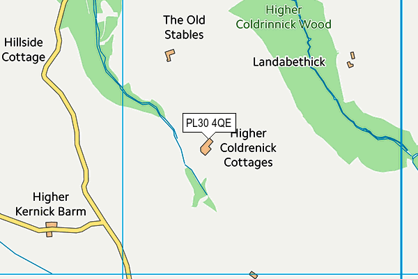 PL30 4QE map - OS VectorMap District (Ordnance Survey)