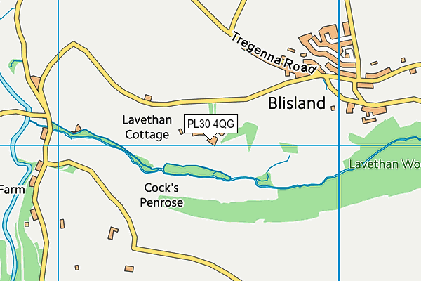 PL30 4QG map - OS VectorMap District (Ordnance Survey)