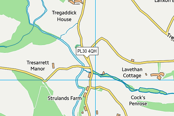 PL30 4QH map - OS VectorMap District (Ordnance Survey)