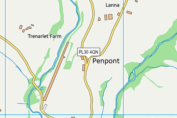 PL30 4QN map - OS VectorMap District (Ordnance Survey)