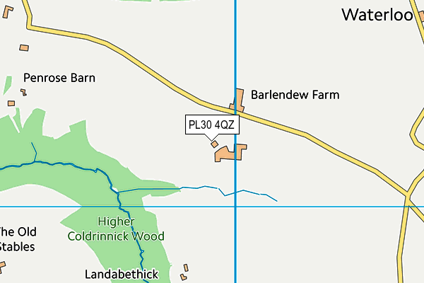 PL30 4QZ map - OS VectorMap District (Ordnance Survey)