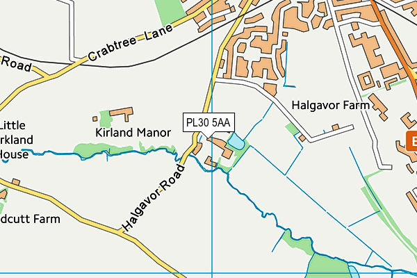 PL30 5AA map - OS VectorMap District (Ordnance Survey)