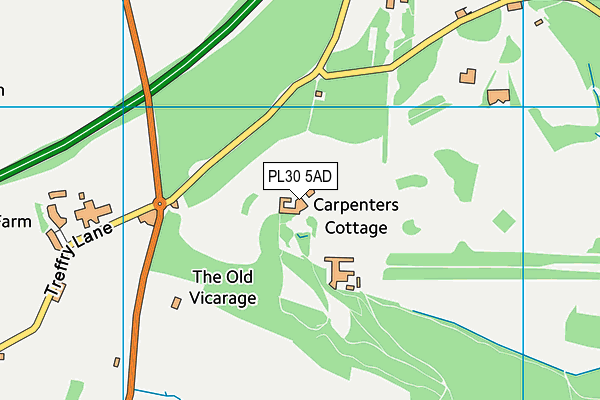 PL30 5AD map - OS VectorMap District (Ordnance Survey)