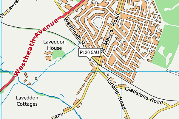 PL30 5AU map - OS VectorMap District (Ordnance Survey)