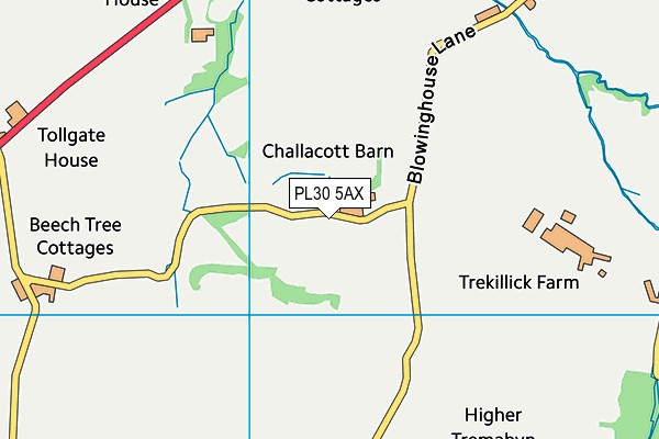 PL30 5AX map - OS VectorMap District (Ordnance Survey)