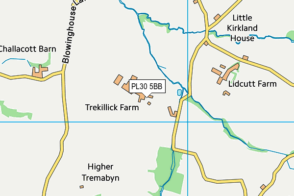 PL30 5BB map - OS VectorMap District (Ordnance Survey)