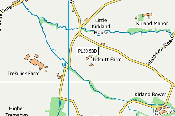 PL30 5BD map - OS VectorMap District (Ordnance Survey)