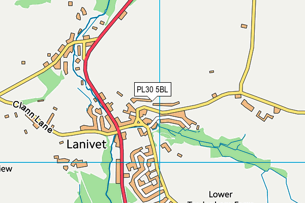 PL30 5BL map - OS VectorMap District (Ordnance Survey)
