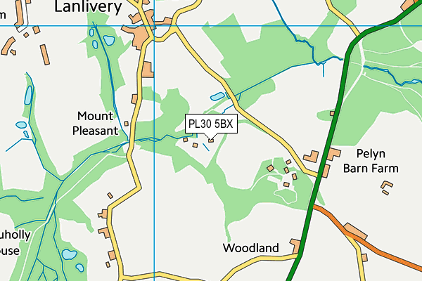 PL30 5BX map - OS VectorMap District (Ordnance Survey)