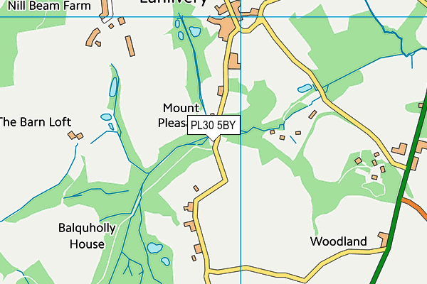 PL30 5BY map - OS VectorMap District (Ordnance Survey)