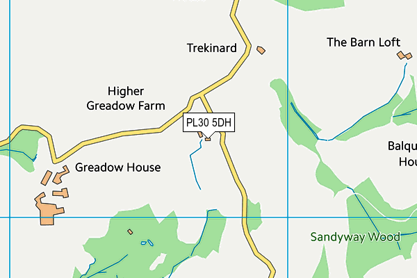 PL30 5DH map - OS VectorMap District (Ordnance Survey)