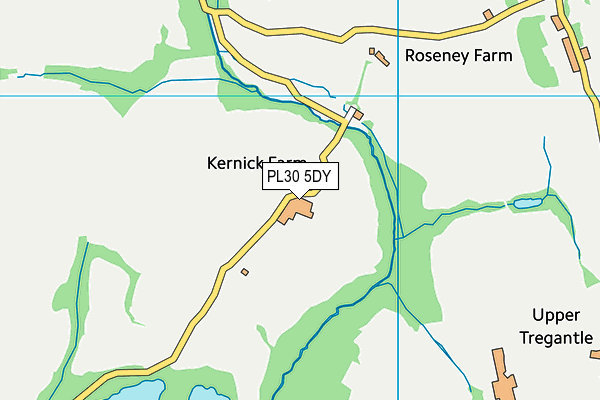 PL30 5DY map - OS VectorMap District (Ordnance Survey)