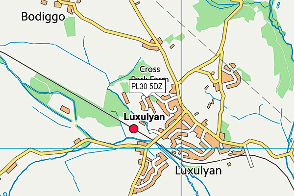 PL30 5DZ map - OS VectorMap District (Ordnance Survey)