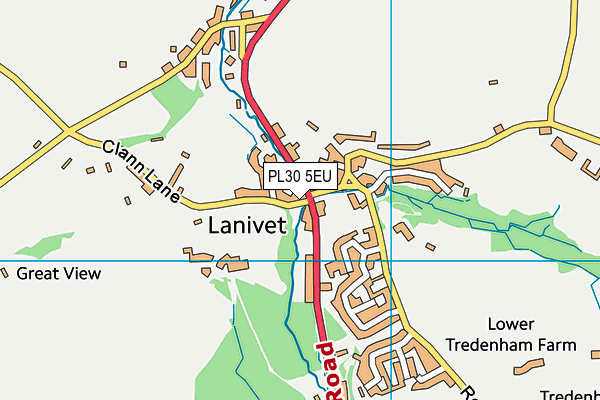 PL30 5EU map - OS VectorMap District (Ordnance Survey)