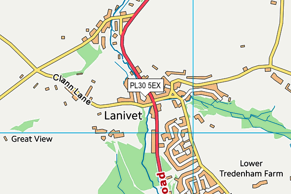 PL30 5EX map - OS VectorMap District (Ordnance Survey)