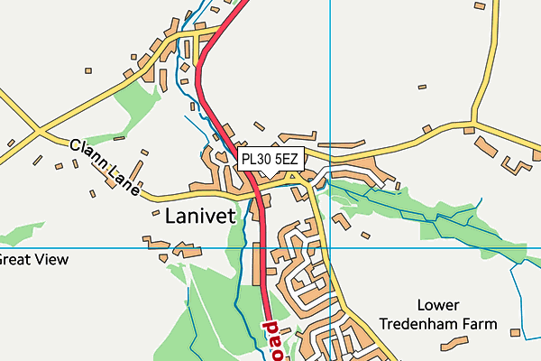 PL30 5EZ map - OS VectorMap District (Ordnance Survey)