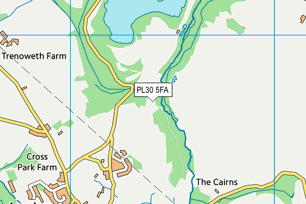 PL30 5FA map - OS VectorMap District (Ordnance Survey)