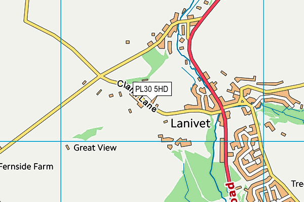 PL30 5HD map - OS VectorMap District (Ordnance Survey)