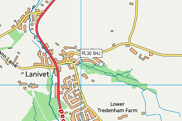PL30 5HJ map - OS VectorMap District (Ordnance Survey)