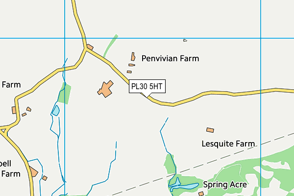 PL30 5HT map - OS VectorMap District (Ordnance Survey)