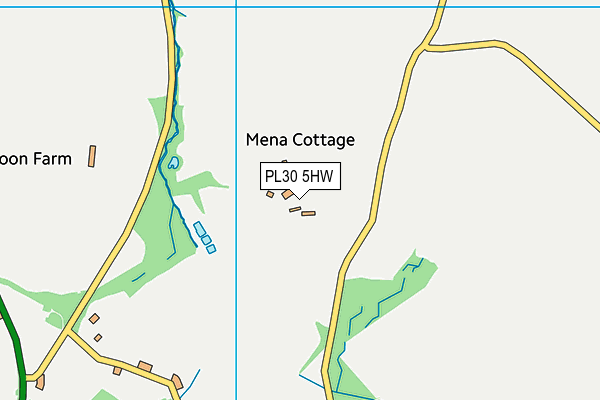 PL30 5HW map - OS VectorMap District (Ordnance Survey)