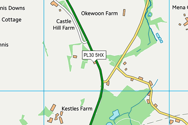 PL30 5HX map - OS VectorMap District (Ordnance Survey)