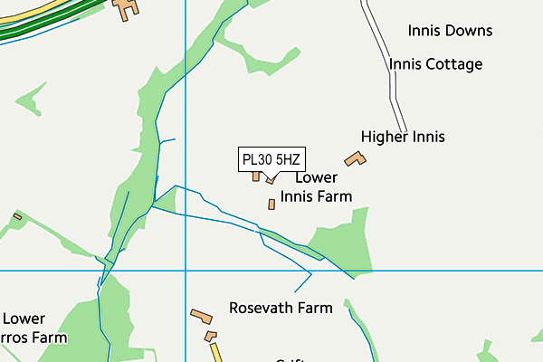 PL30 5HZ map - OS VectorMap District (Ordnance Survey)