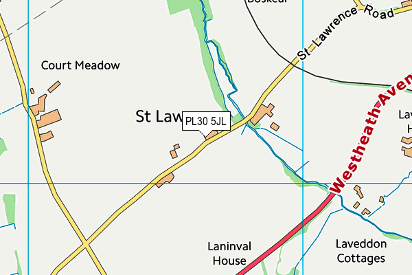 PL30 5JL map - OS VectorMap District (Ordnance Survey)