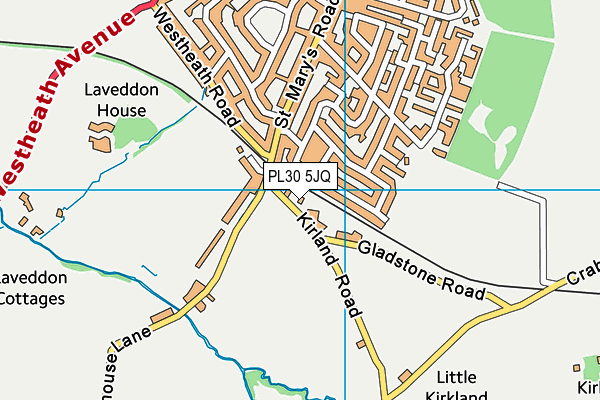 PL30 5JQ map - OS VectorMap District (Ordnance Survey)